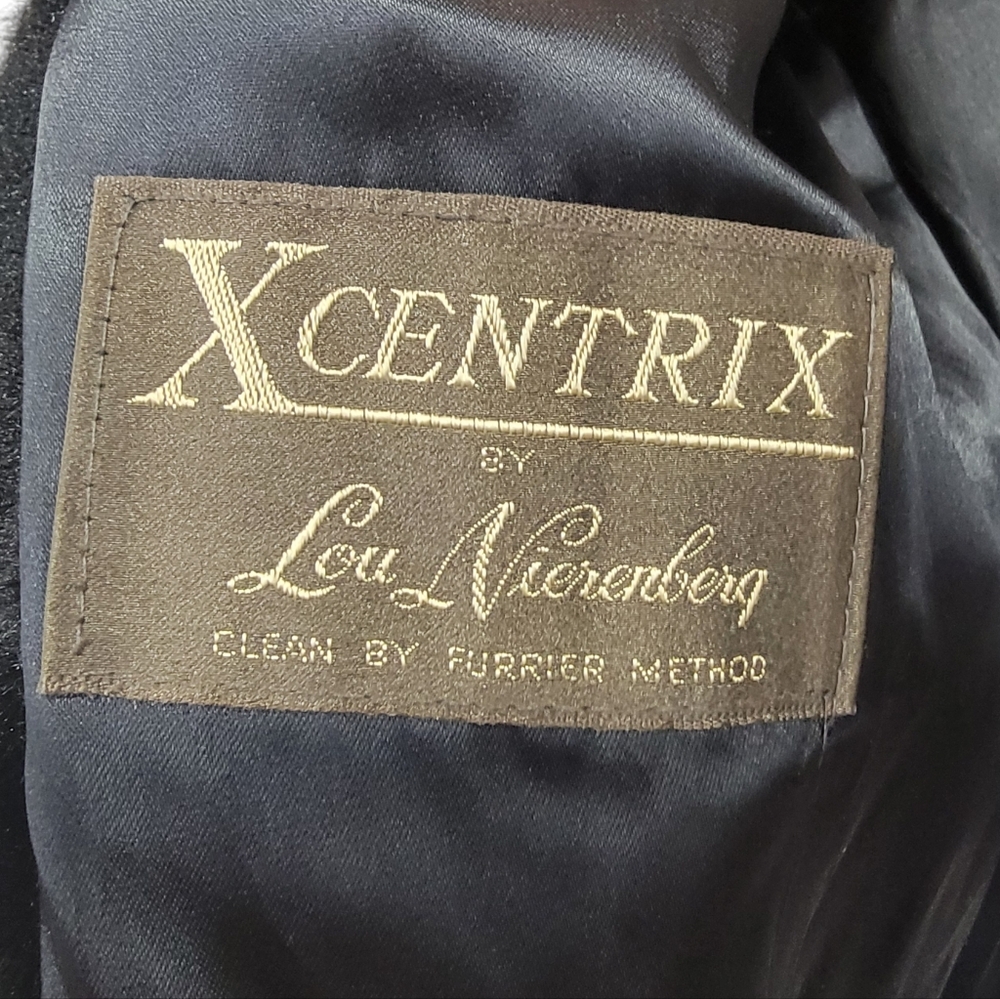 Vintage Xcentrix Women's Faux Fur Coat Black Formal Cropped Winter Jacket - Picture 14 of 16